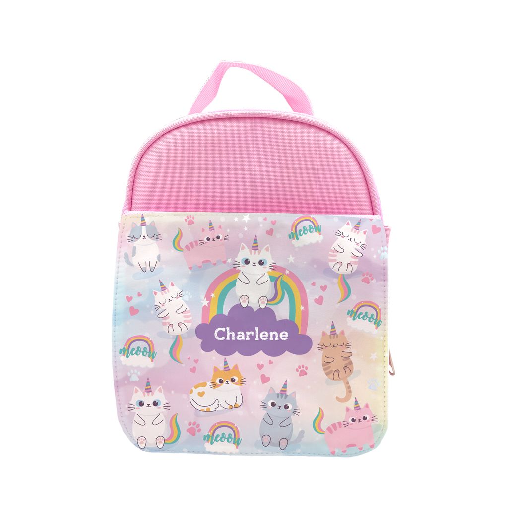 DK - Lunch Bag - pink - caticorn - front - 02