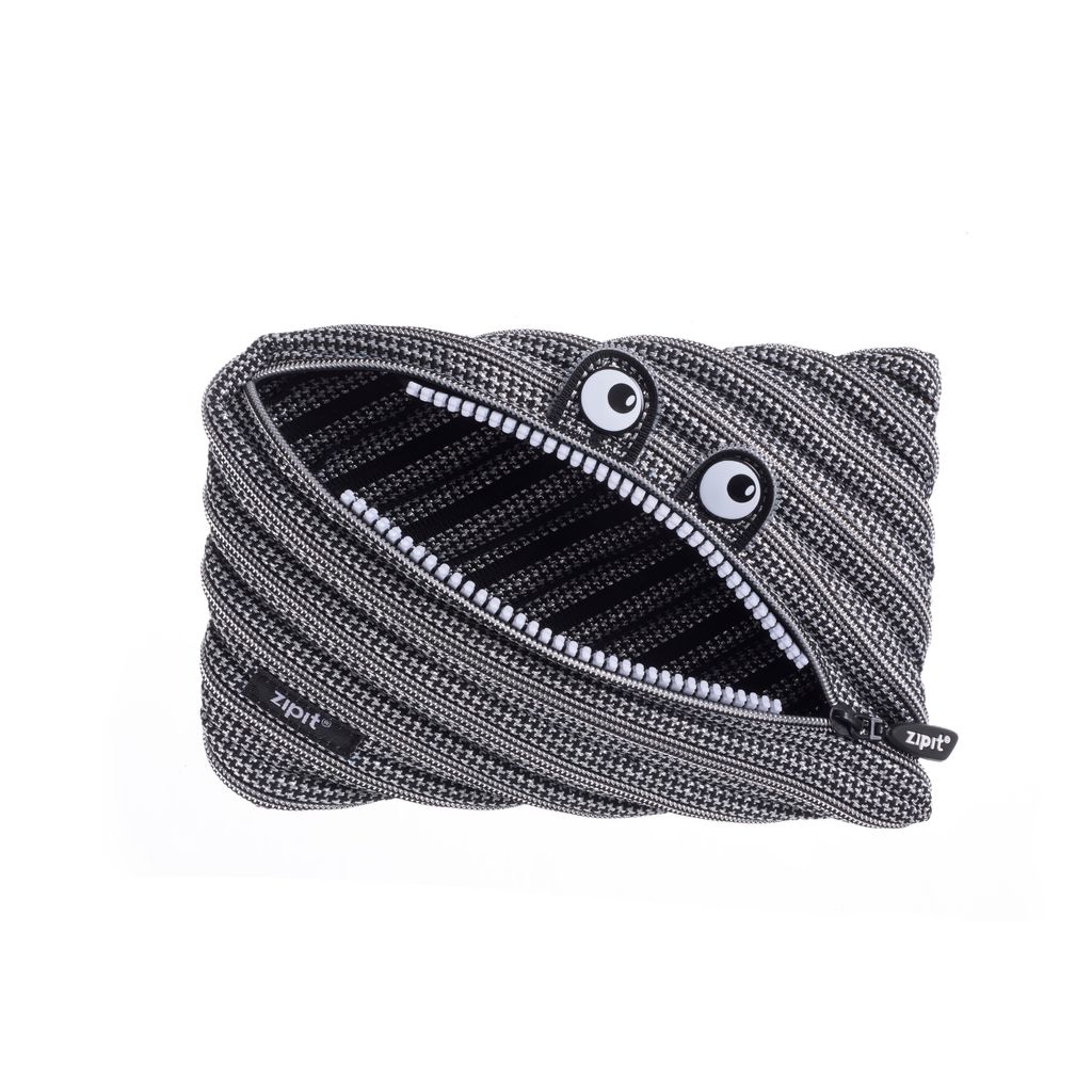 Zipit Gorge Monster Pouch, Black, Size: Pencil Case