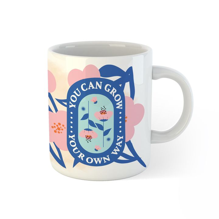 03 - omg pink mug - you can grow - front