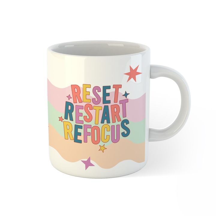 01 - omg plain mug - reset restart refocus - front
