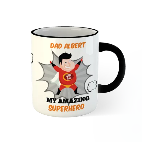 OMG MUG - black front - my amazing super hero