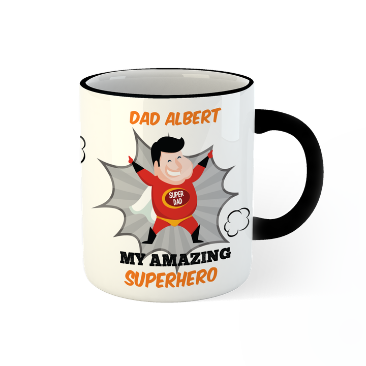 OMG MUG - black front - my amazing super hero