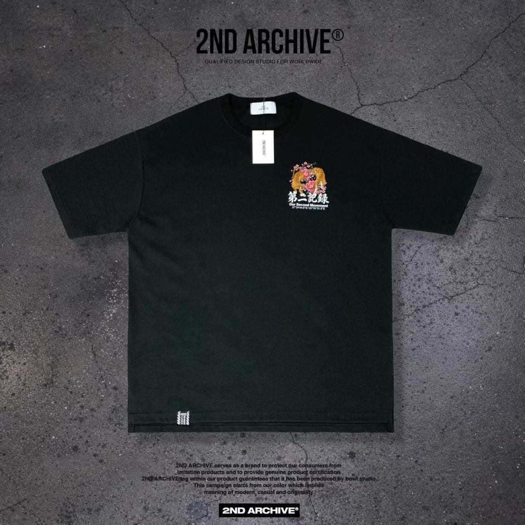 2nd-archive-tiger-peony-oversized-tee-white-black-khaki-joice-korea