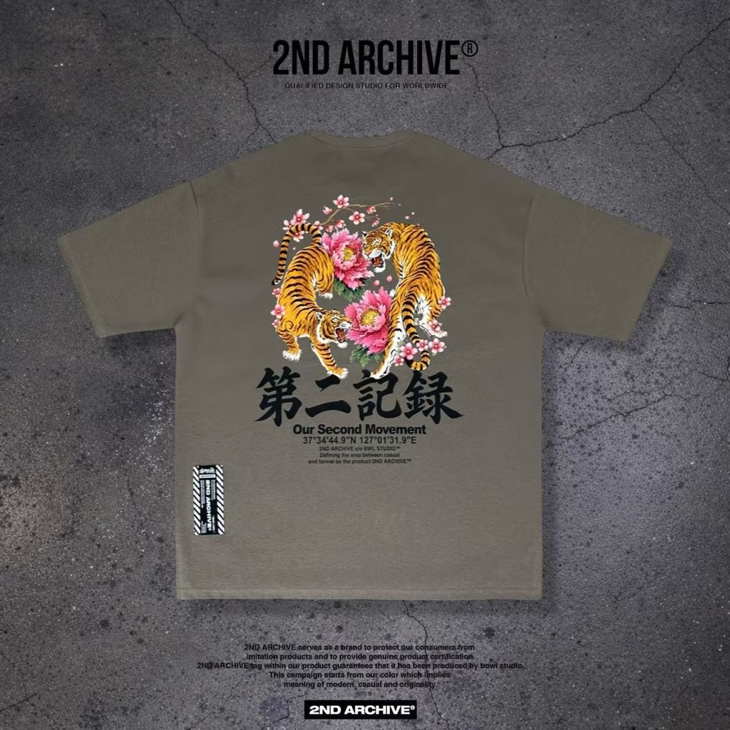 2nd-archive-tiger-peony-oversized-tee-white-black-khaki-joice-korea3