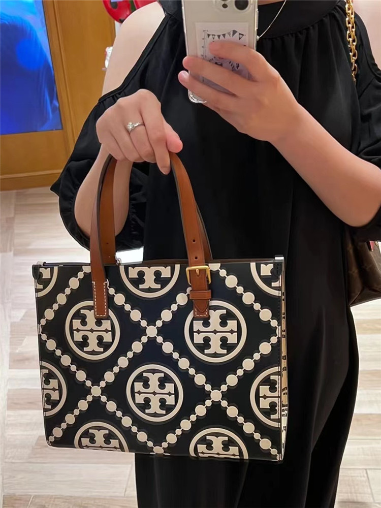 TORY BURCH Women’s T Monogram Embossed Tote Bag – Vinee Bag