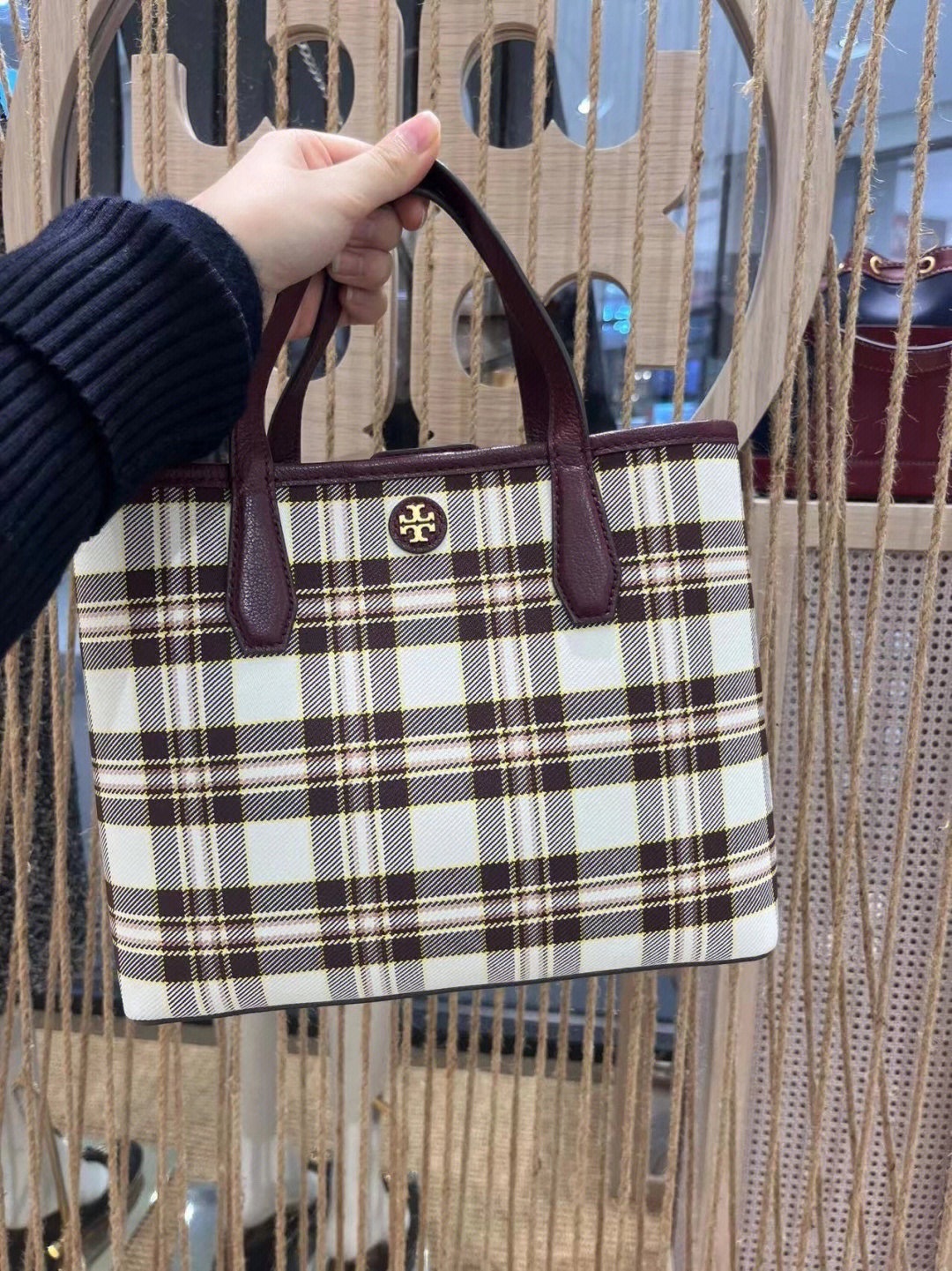 Tory Burch Blake Small Plaid Tote