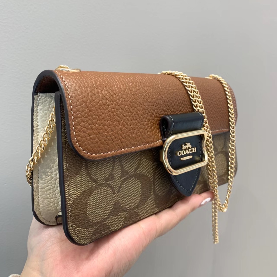 Jade chain crossbody in signature canvas 2025