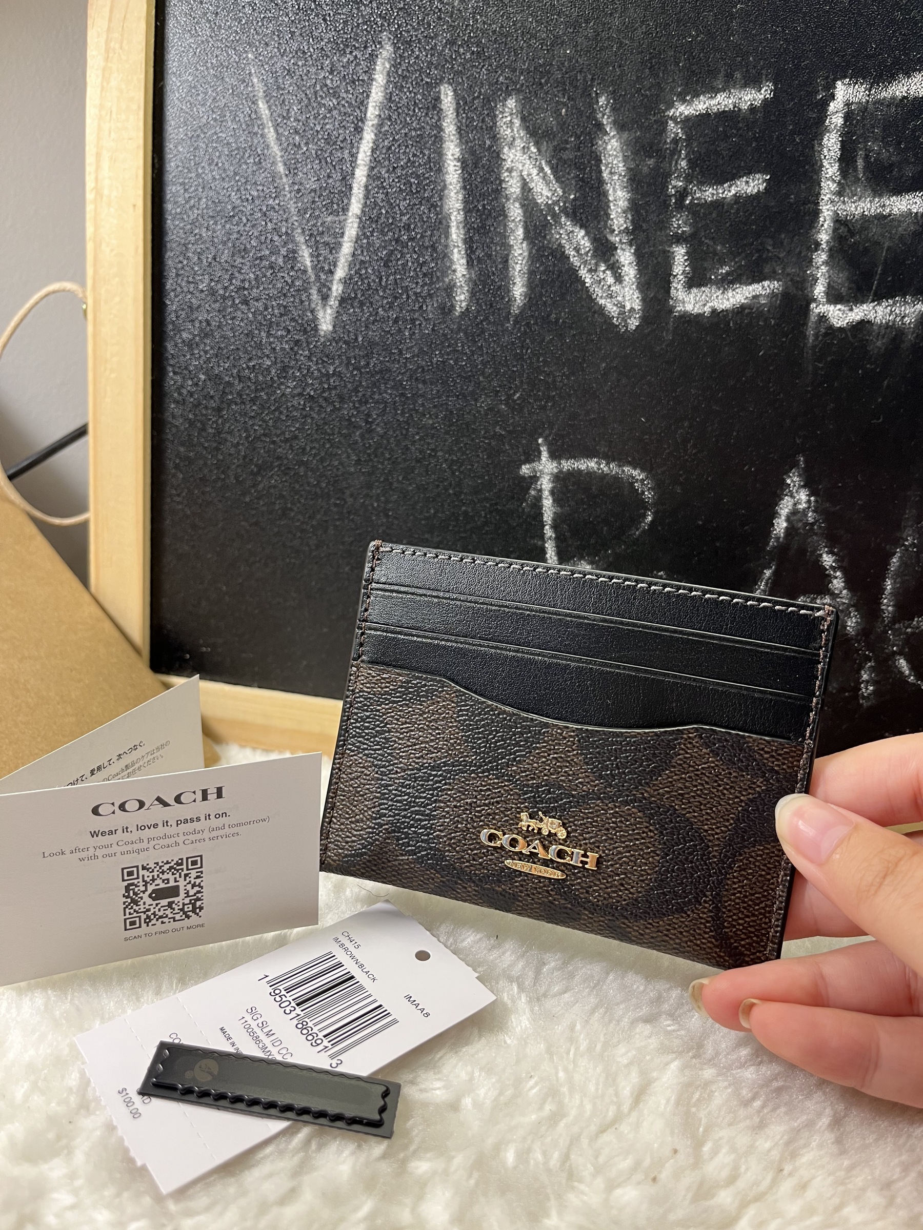 COACH® Outlet  Slim Id Card Case In Signature Canvas