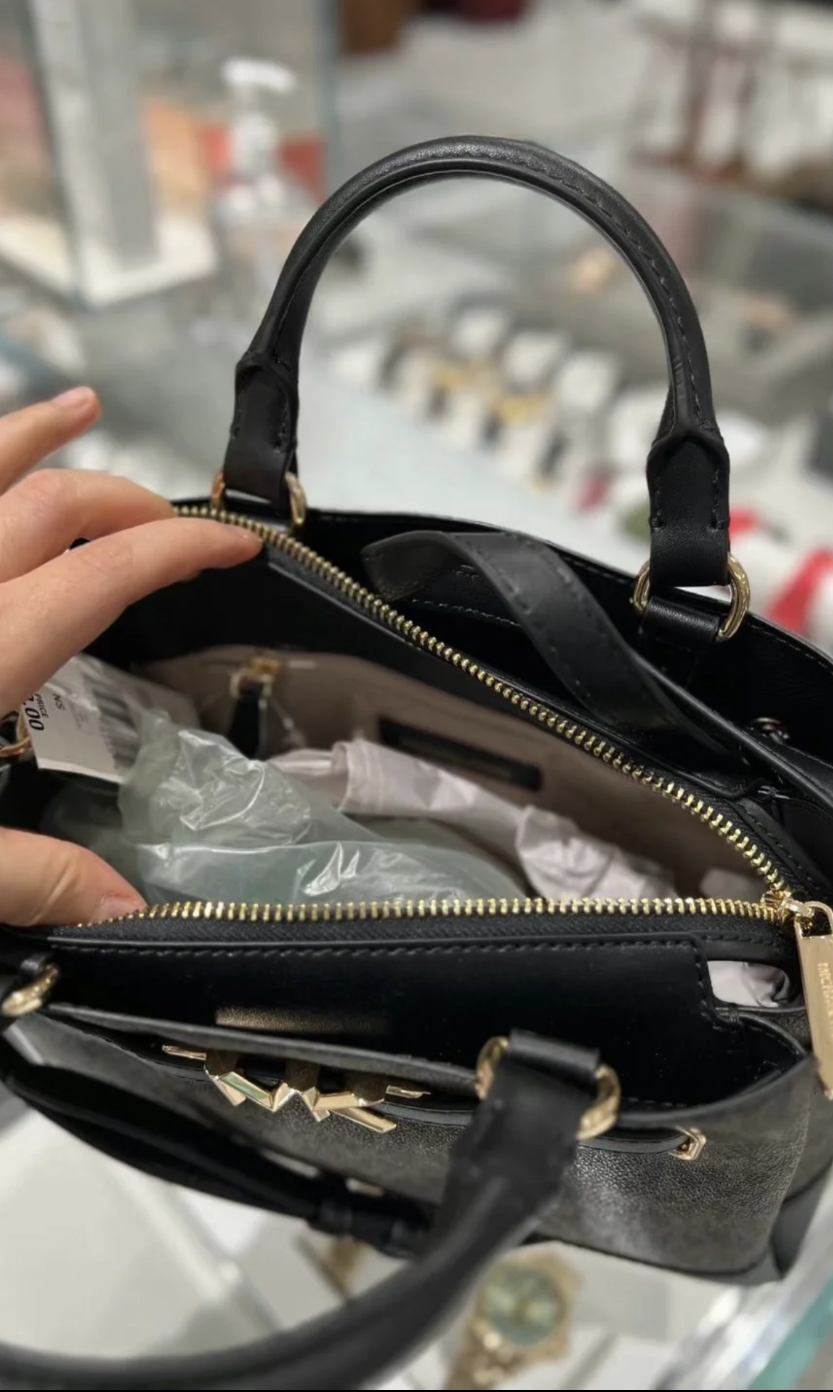 michael kors Beige Mini Mercer Bag EUC tote bag small purse MK leather hand  bag | eBay
