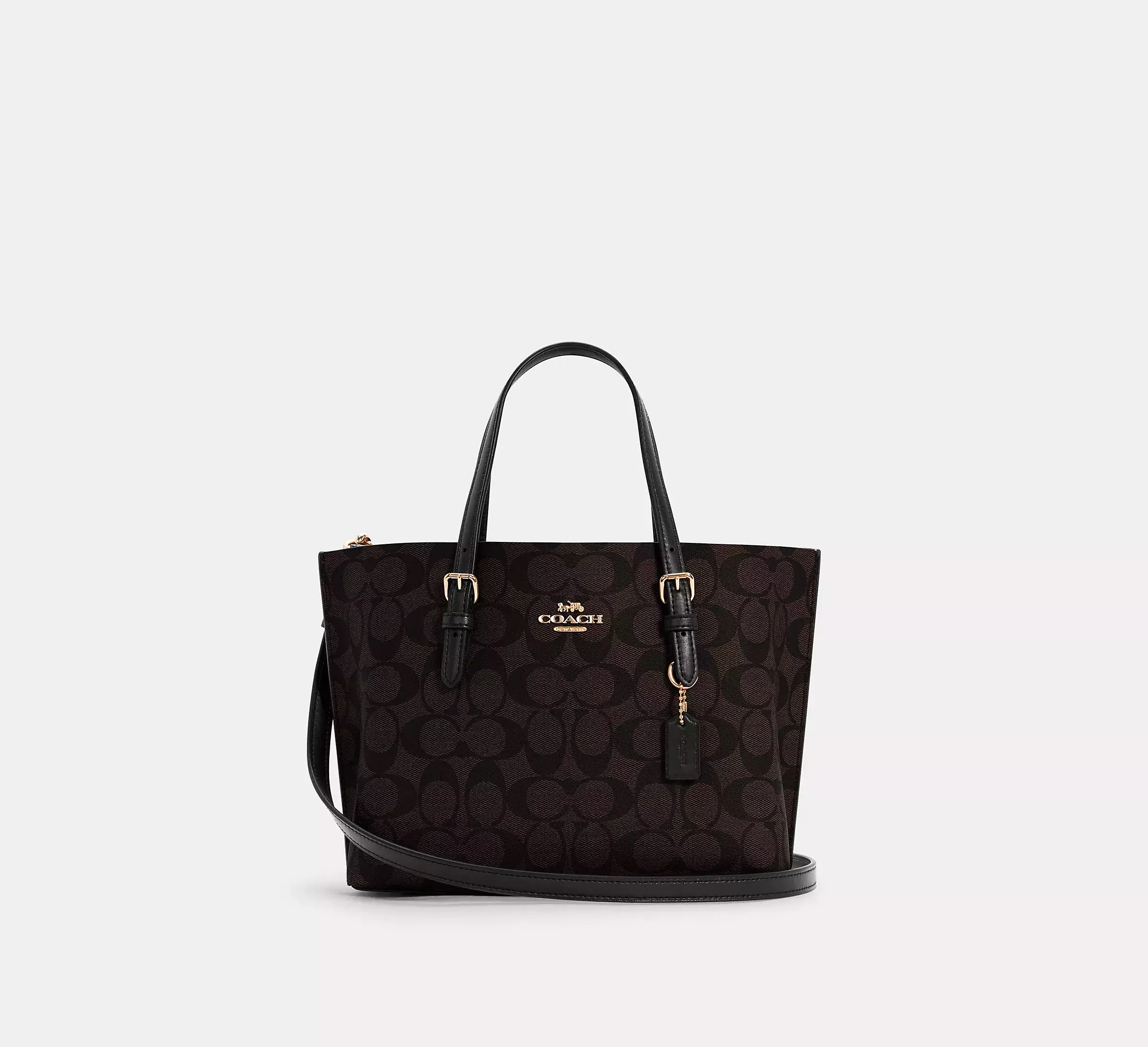 [DIRECT OUTLET] COACH Mollie Tote 25 In Signature Canvas Brown Black ...