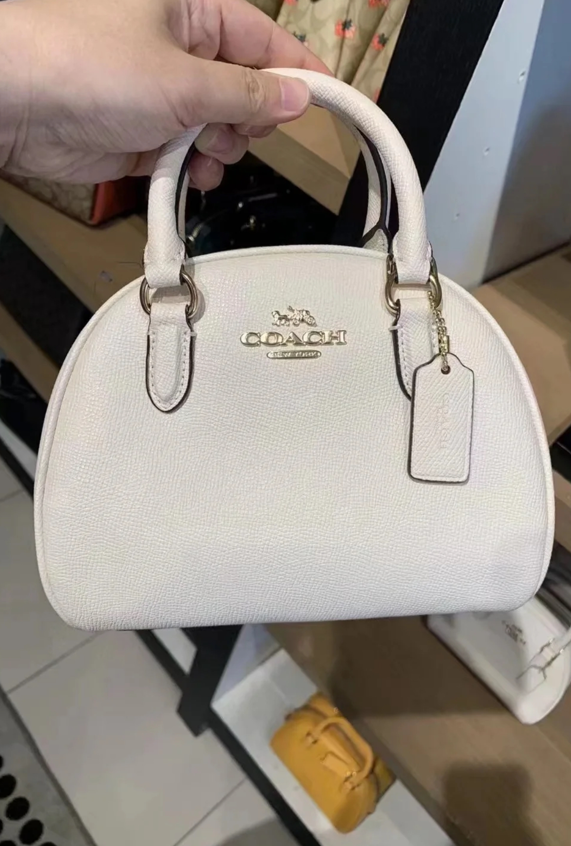 COACH Sydney Satchel In White – Vinee Bag