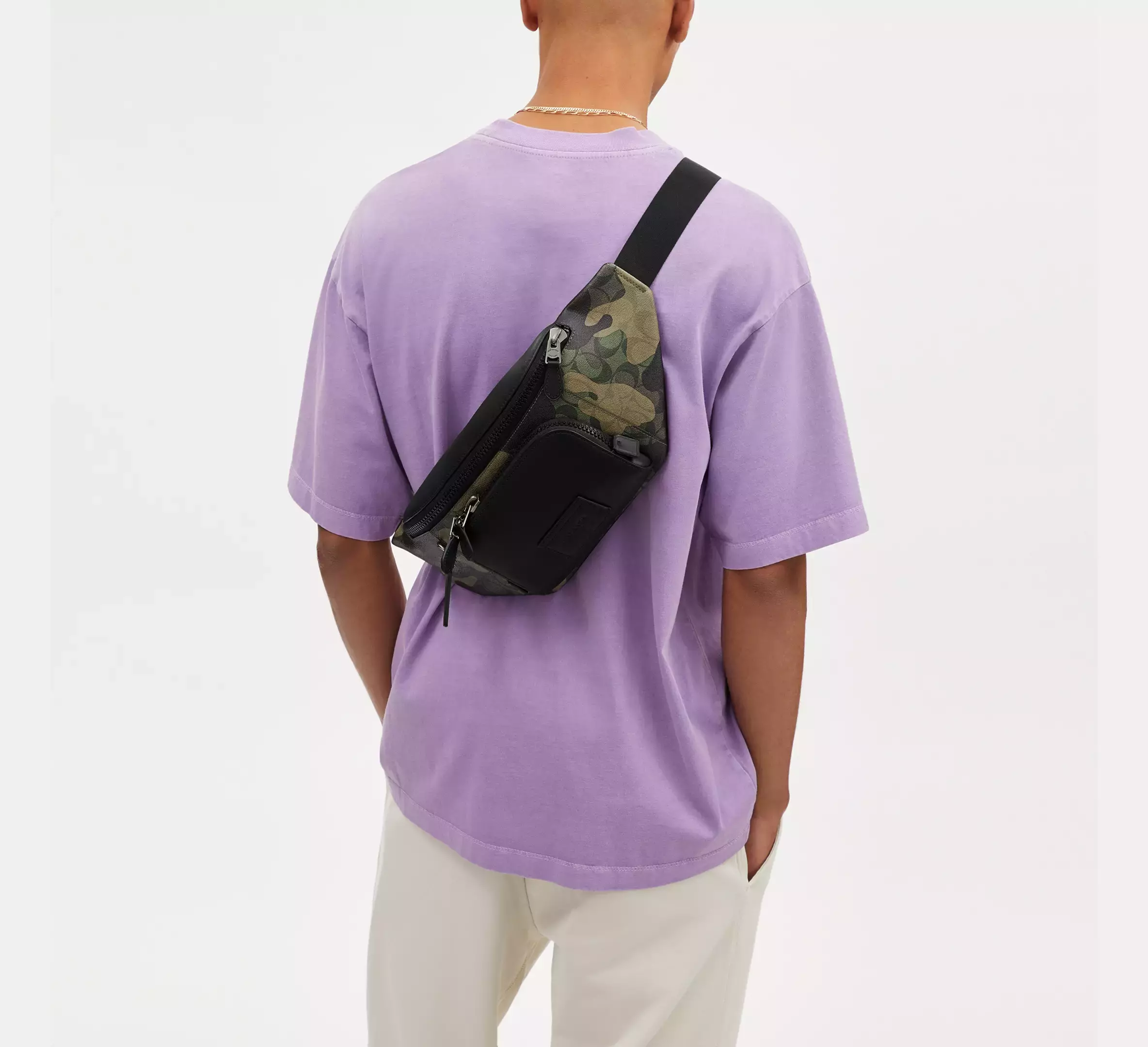 Coach camo sling bag best sale