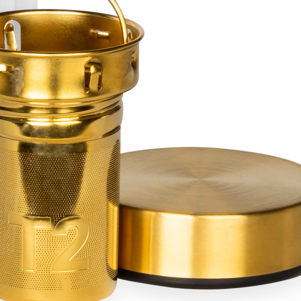 T2 Double Walled Glass Flask Gold_雙壁玻璃隨身瓶 (金色) T2 Tea Taiwan