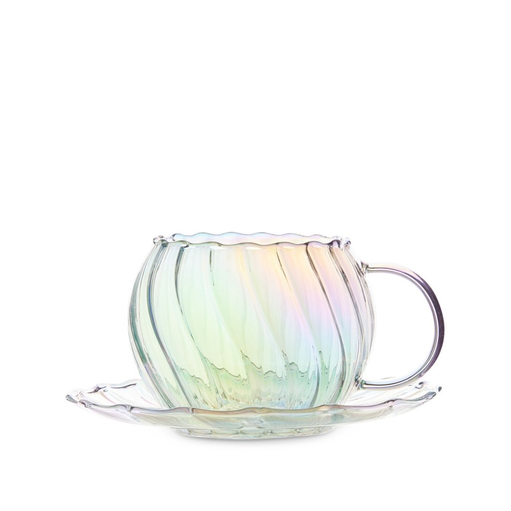 H205BG019_twisted_rib_glass_cup_and_saucer_front