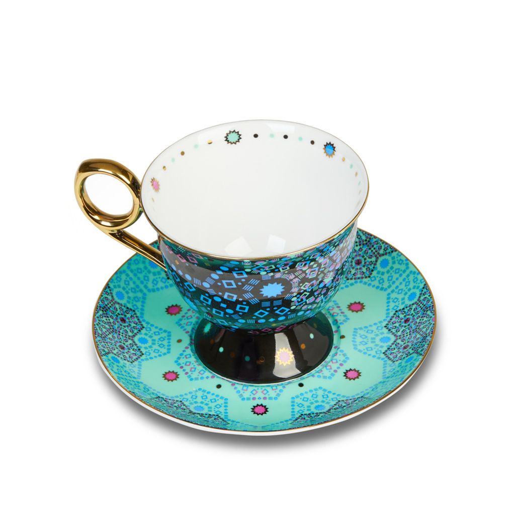 H211BC149_moroccan_tealeidoscope_black_cup_&_saucer_tall_open
