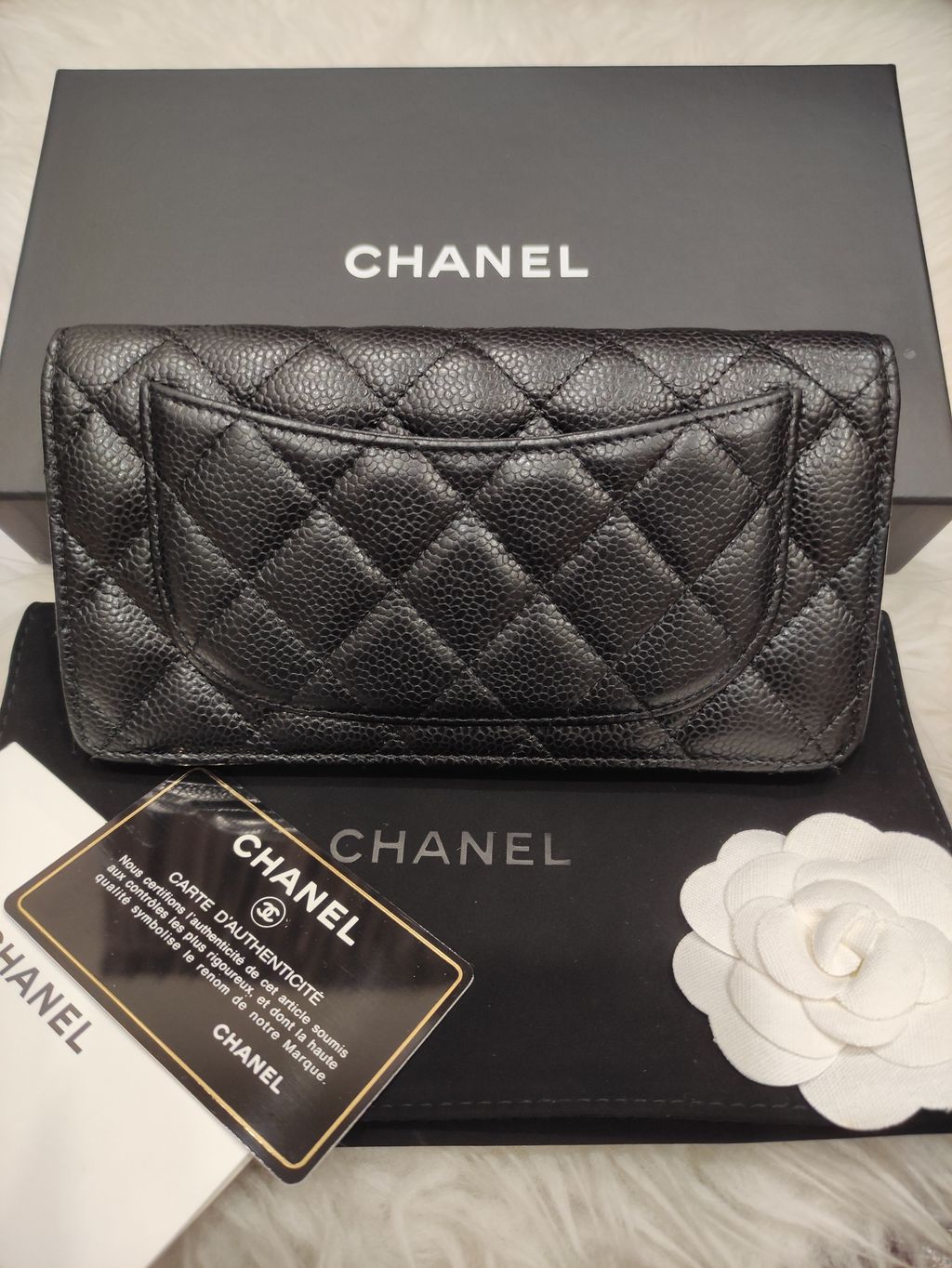 CHANEL 2022-23FW Lambskin Plain Leather Logo Long Wallets (AP0955 B04852  NI689)