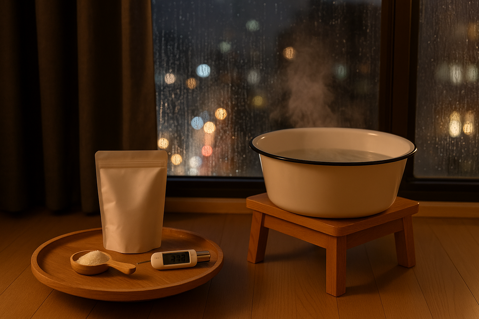 連日濕冷溫差大睡不著？38–40°C 白磺溫泉就寢儀式：步驟、參數、科學機制一次看(Sleepless in cold, damp weather? The 38–40°C White-Sulfur Onsen Bedtime Ritual — Steps, Settings & Science in One Read)雨続きで眠れない？38〜40℃・白硫黄温泉の就寝リチュアル――手順・パラメータ・科学的メカニズムを一気に解説