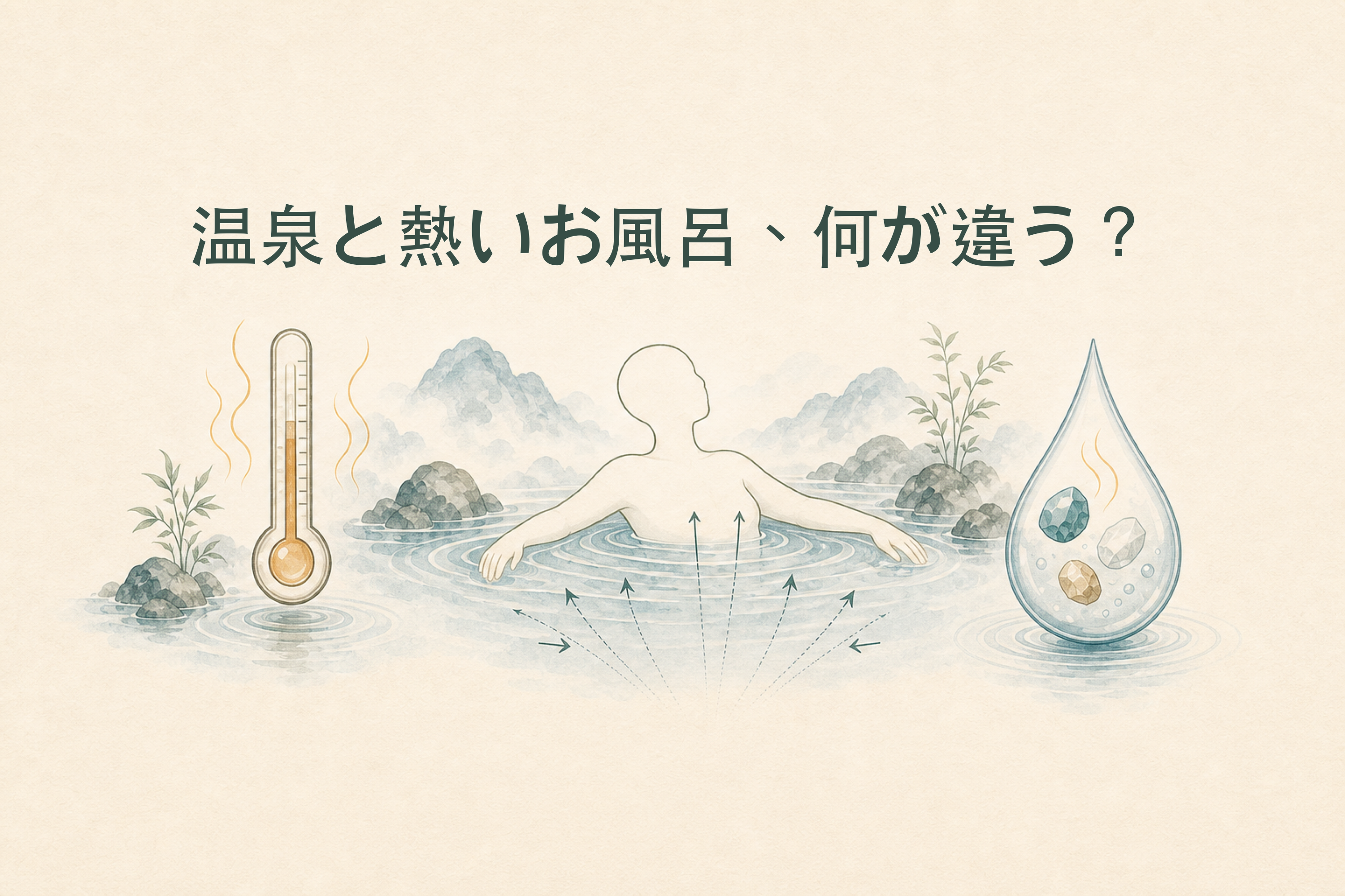 温泉は熱いお風呂より良い？ 熱・水圧・浮力から、温泉療法のエビデンスまで一気に理解する