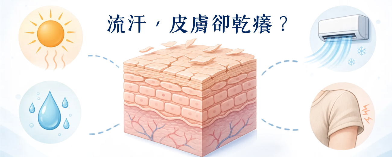 夏天明明在流汗，皮膚為什麼還會乾、癢、刺？常見原因、照護與就醫時機