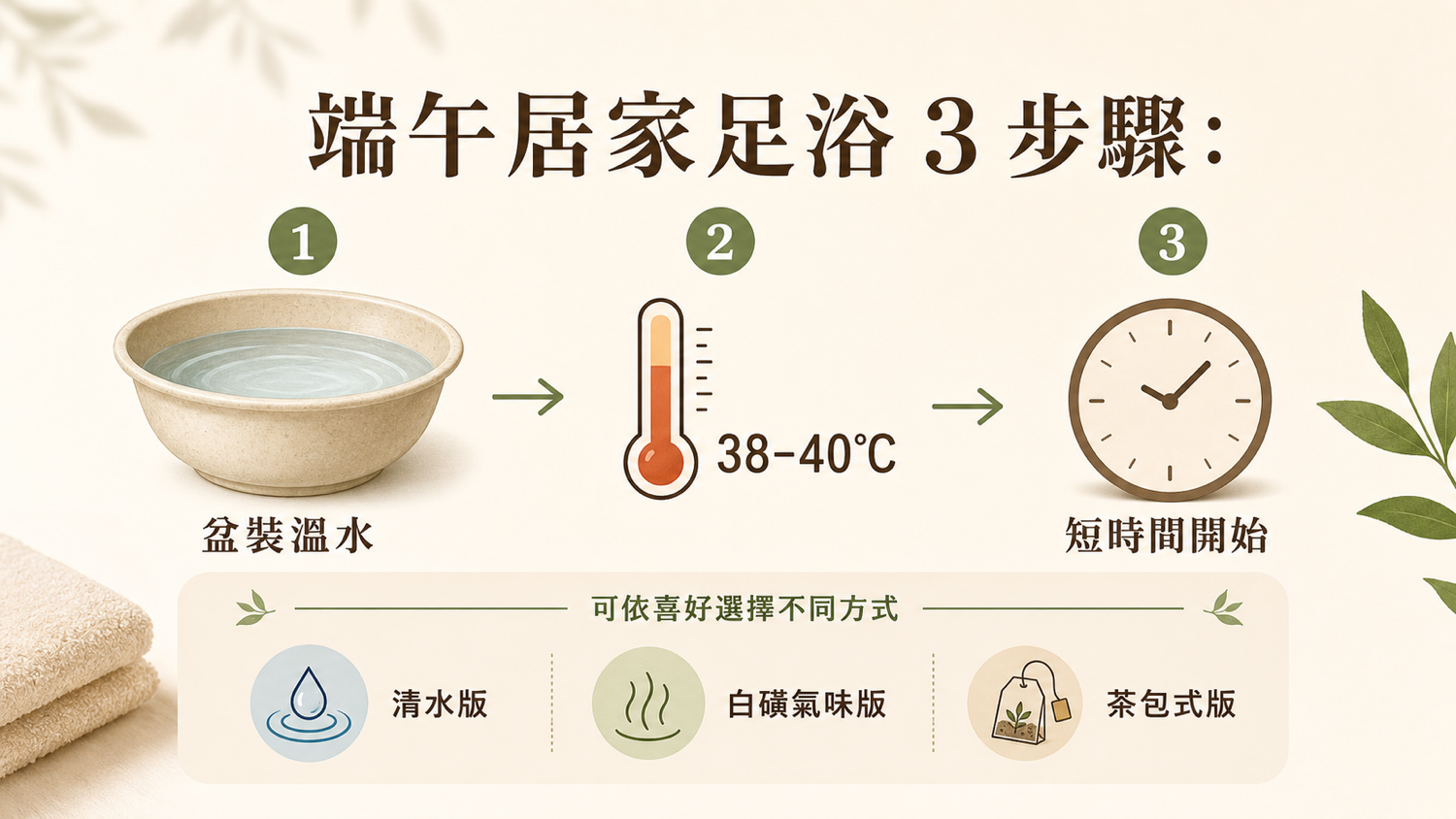 端午居家足浴檢查表