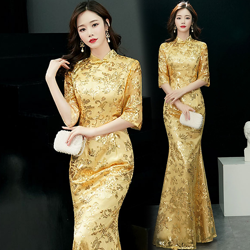 cheongsam gold