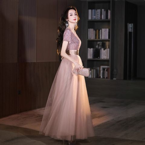 dinner dress online malaysia ELEGANT V NECK DINNER DRESS OOTD13231  OOTD MALAYSIA