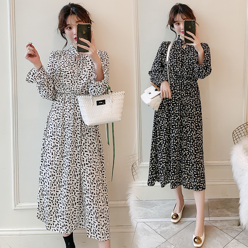 high collar midi dress