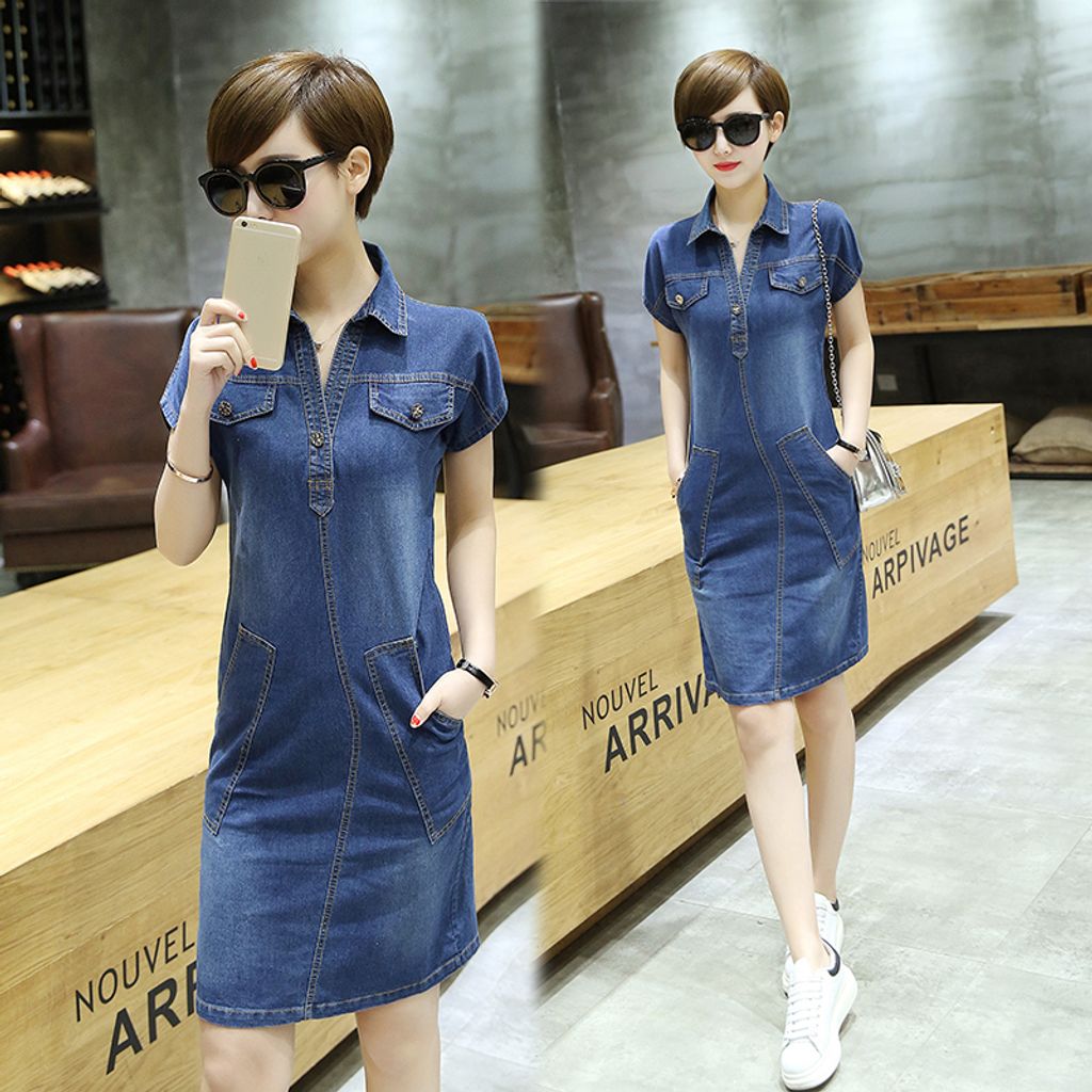 OOTD10327 DENIM DRESS – OOTD MALAYSIA