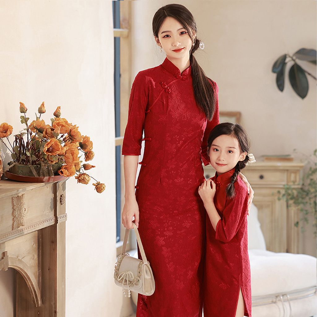 OOTD13108 MOM DAUGHTER MATCHING CHEONGSAM – OOTD MALAYSIA