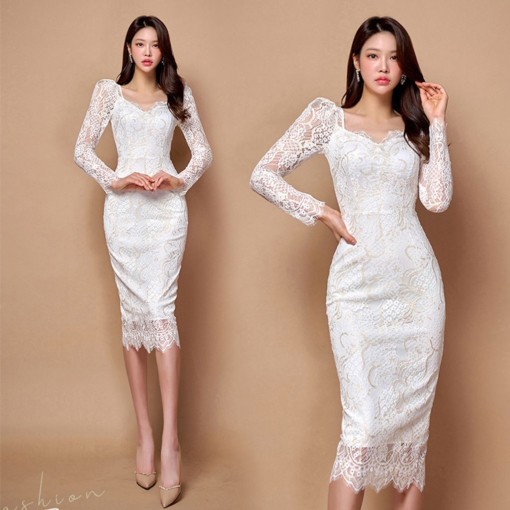 OOTD13140 ELEGANT LACE DRESS – OOTD MALAYSIA