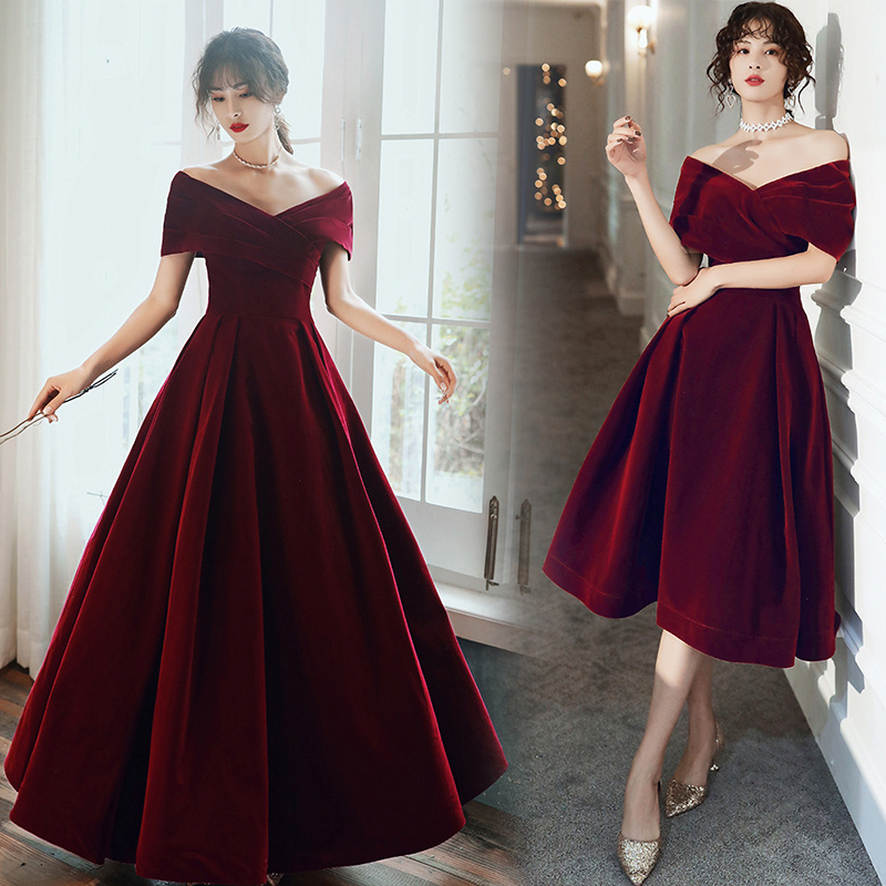 ELEGANT OFF SHOULDER DINNER DRESS OOTD13944 – OOTD MALAYSIA