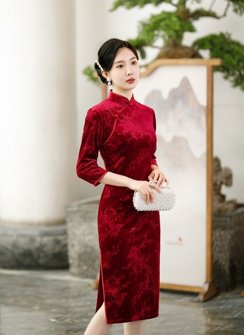 OOTD12607 LACE STITCHING CHEONGSAM DRESS – OOTD MALAYSIA