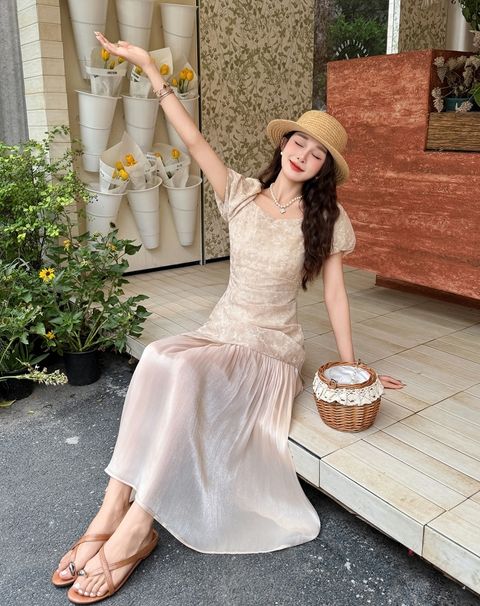 SQUARE NECKLINE ASYMMETRICAL DRESS OOTD20133 – OOTD MALAYSIA