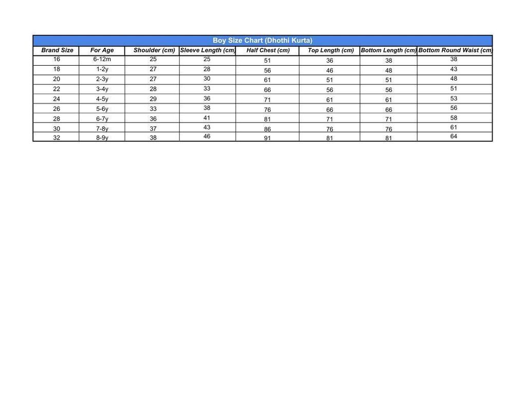 Boy Size Chart (Dhothi Kurta) - Sheet1.pdf