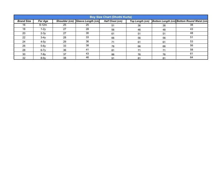 Boy Size Chart (Dhothi Kurta) - Sheet1.pdf