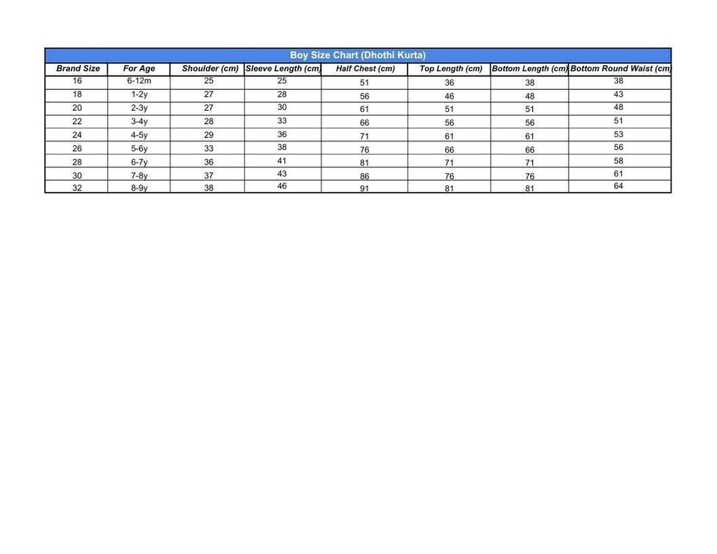 Boy Size Chart (Dhothi Kurta) - Sheet1.pdf