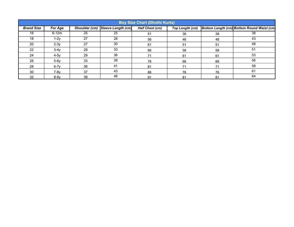 Boy Size Chart (Dhothi Kurta) - Sheet1.pdf