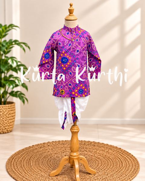 Vibrant Purple Traditional Kurta Display