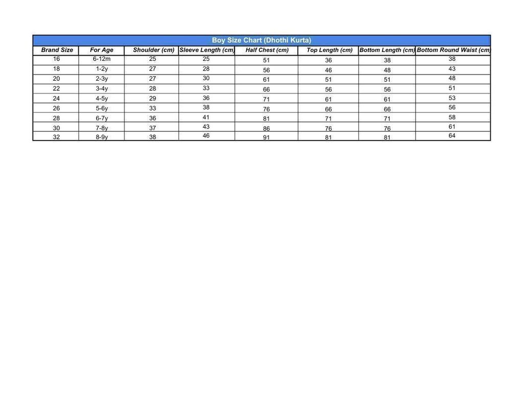 Boy Size Chart (Dhothi Kurta) - Sheet1.pdf