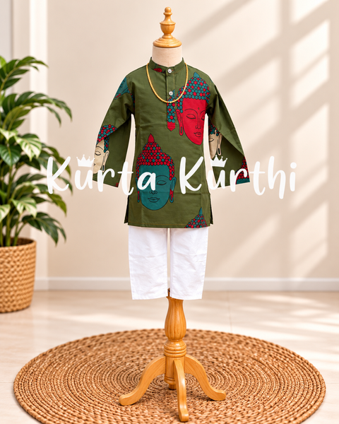Buddha Print Kurta Display