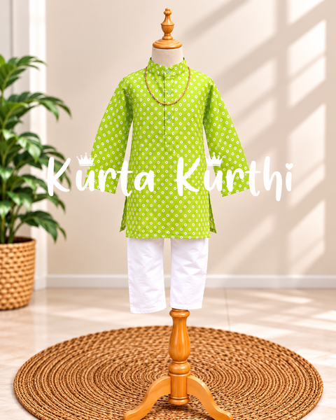 Lime Green Kids’ Kurta Display