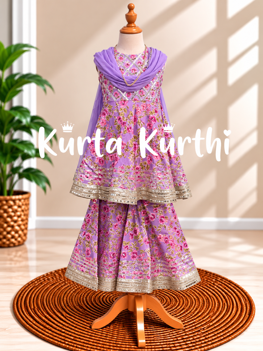 Lavender Floral Festive Kidswear Display