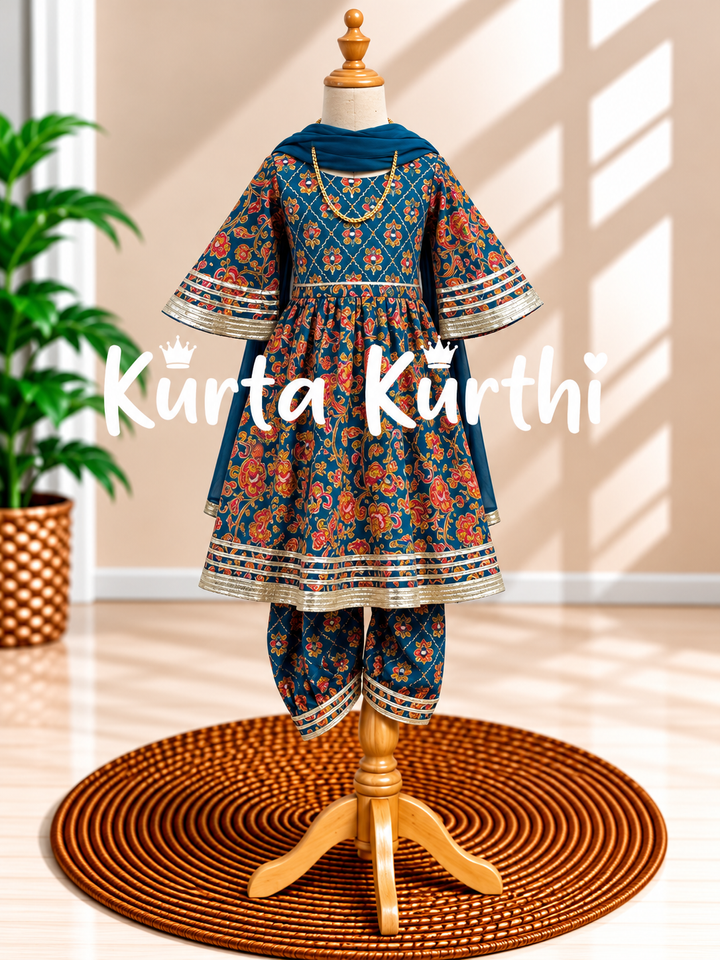 Teal Kids’ Kurta Kurthi Display