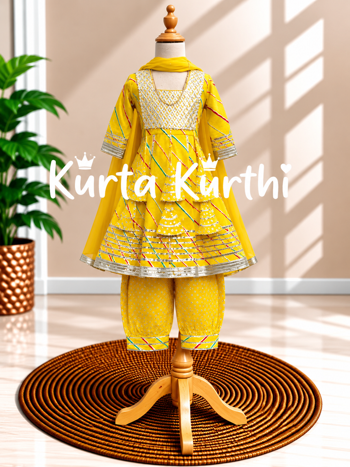 Mustard Yellow Kids’ Kurta Set Display