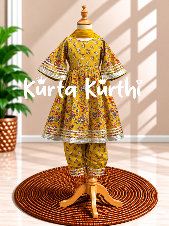 Mustard Kurta Kurthi Display