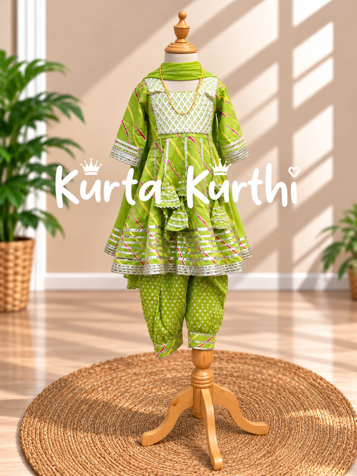 Lime Green Kurta Kurthi Display