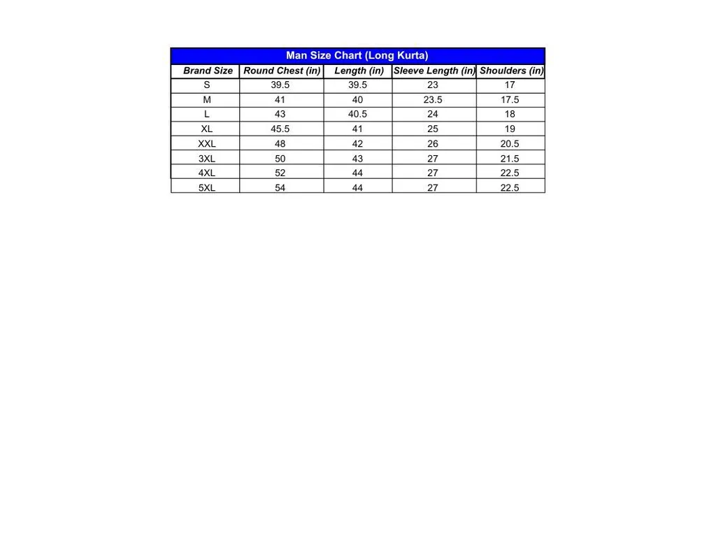 Man Size Chart (Long Kurta) - Sheet1.pdf