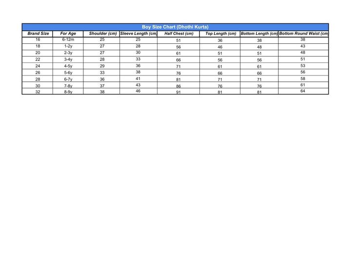 Boy Size Chart (Dhothi Kurta) - Sheet1.pdf