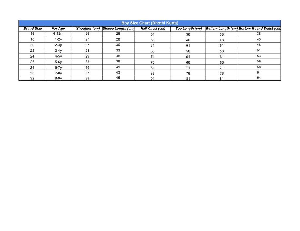 Boy Size Chart (Dhothi Kurta) - Sheet1.pdf