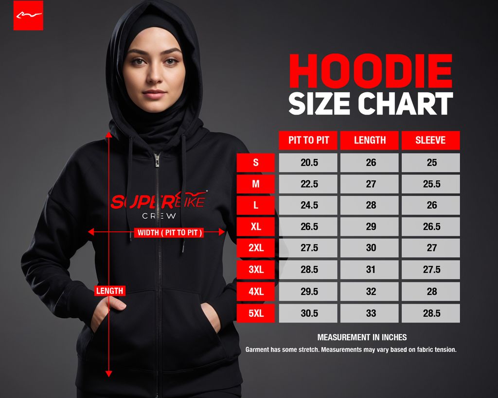 hoodie zi-_size chart